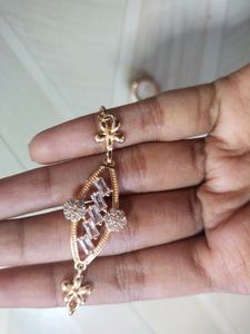 Gold-tone Cubic Zirconia Adjustable Bracelet 🩷🩵
