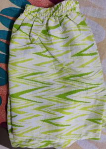Green &amp; White Patterned Night Suit