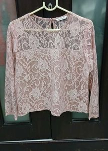 Pink Lace Top - Size L