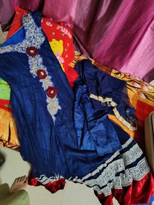 Navy Blue Anarkali Suit Wedding Season