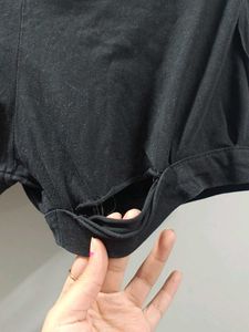 black shorts