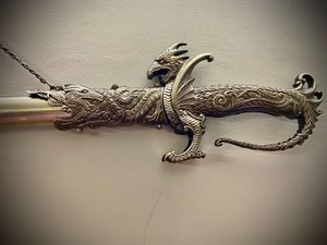 Antique Decorative Metal Sword-Fiery Dragon Handle