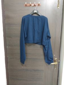 Stylish Dark Blue Crop Top