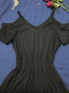 Black Off Shoulder Shein Dress