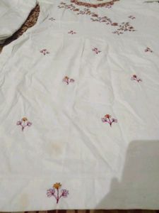 Like New White Suit Set With Salwar