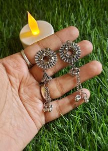 Oxidized Earrings Without Back Push Locks🖤