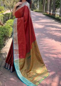 Elegant Red Art Silk Saree