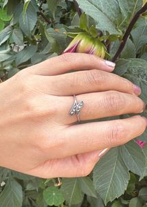 Silver marcasite ring