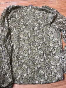 Floral Print Button-Down Top