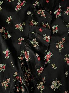 Floral Ruffle midi Skirt