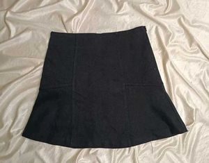 Black Flare Mini Skirt