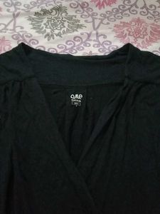 Black Long Sleeve Shrug Top