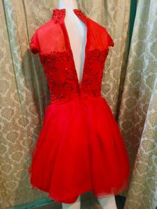 Red Lace Party Dress