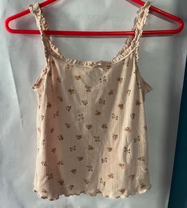 Hnm Lace Trimmed Strappy Top