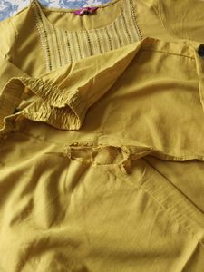 Elegant Mustard Kurta Set