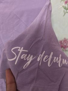 Lavender Graphic Print T-Shirt