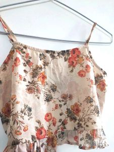 Floral Print Crop Top