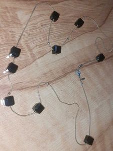 Elegant Black Bead Strand Necklace