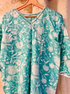 Floral Print Kurta Pant Set, Bust- 36/38
