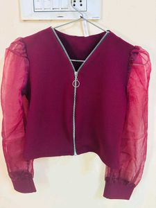 Chic Maroon Blouse