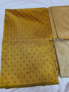 Mustard Banarasi Suit Set