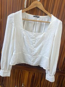 Elegant White Long Sleeve Top