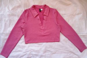 H&amp;m Pink Collared Top 💓