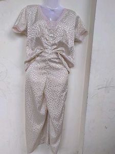 Vintage Satin Pajama Set