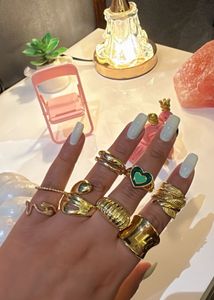 Set Of 10 Rings And 3 Pair Earrings