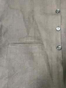 Dark Greyish Brown Check Nehru Jacket (46)