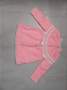 Coral Pink Woolen Frock