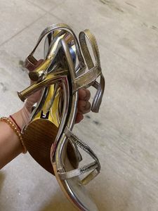 Silver Stone Heels