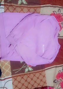 Lavender T-Shirt with Embroidery