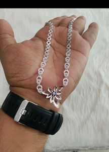 Pure Silver Necklace With Earings