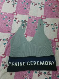 Grey Croptop  . Stretchable.  Xs But Fits Someone