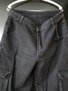 Black Cargo Jeans