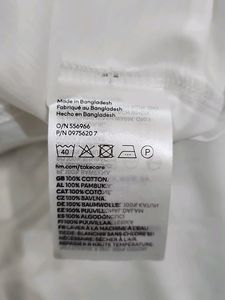 H&amp;m Unisex Solid White Tshirt