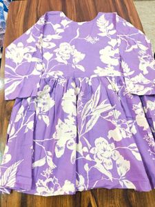 Floral Anarkali Short Kurti