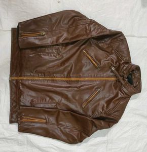Brown Leather Look Jacket