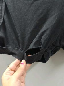 black shorts