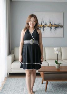 Halter Neck Black Dress
