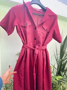 Elegant Midi Shirt Dress