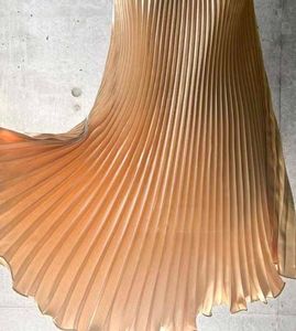 Pleated Gold Dress