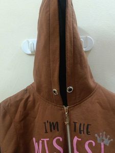 Cute Brown Graphic Hoodie