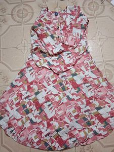 Casual Printed Dress.Popcoin Material