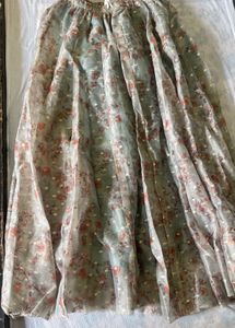 Floral Print Chiffon Skirt