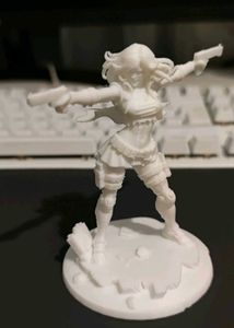 Female Warrior Figurine Cyberpunk Girl 3d printing