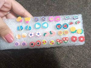 (Set Of 18) Cute Mini Studs And Earrings