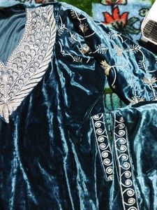 Heavy Peacock 🦚 💙 Blue Kashmiri Pheran New