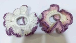 Cute Knitted Flower Hair Ties Hand produt